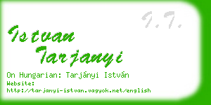 istvan tarjanyi business card